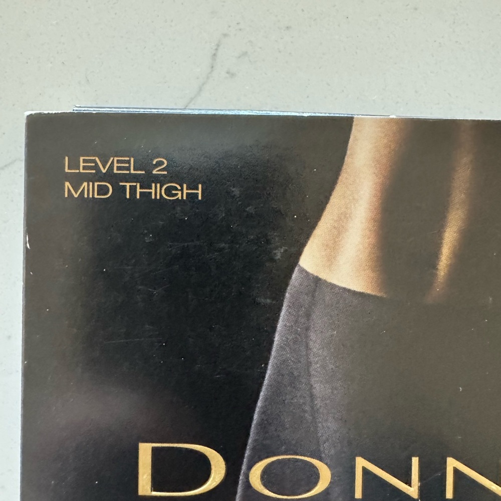 Donna Karan Hosiery, Level 2 Mid-thigh, Size M, Dk Beige, NIB / Unopened - Picture 2 of 6